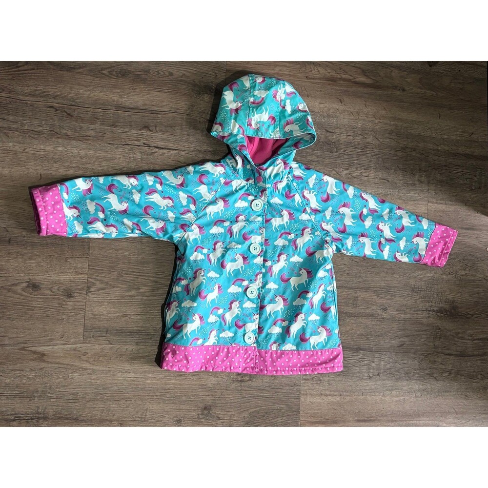 Western Chief Toddler Girls Unicorn Raincoat 3T Pink Magical Sparkle EUC